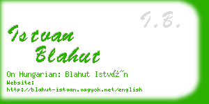 istvan blahut business card